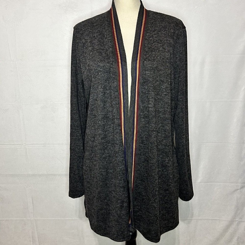 Acting Pro Cardigan Womens Gray Knit Lounge Athleisure Long USA Sz XL